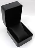 Mens Black Leatherette Cushion Watch Case - Gift Box - Presentation Box