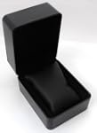 Mens Black Leatherette Cushion Watch...