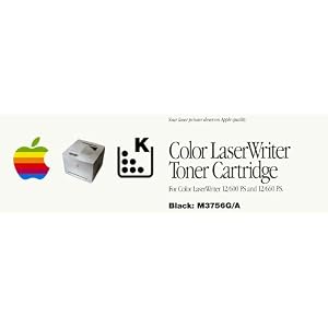 Black Toner Cartridge forcolor Laserwriter 12 600 and 12 660 by Apple