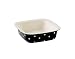 Spode Baking Days 10-Inch Square Dish, Black