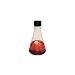 Kimax Glass Erlenmeyer Screw Cap Flasks with Capacity Scale