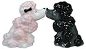 Kissing Pink Poodle Dog Salt & Pepper Shakers