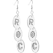 Rocawear Silver Tone Rw Flame Disc Earrings