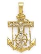 14K MARINIER'S CROSS PENDANT FITS 4.5MM