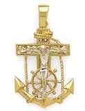 14K MARINIER'S CROSS PENDANT FITS 4.5MM