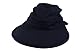 Nsstar Handmade Chic Fashion Ladies Woman Bohemia Bowknot Summer Dual Purpose Two USES Polyester Hat Braid Sun Visor Floppy Fold Summer Swimming Beach Hat (Dark Blue)