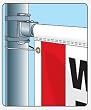 Pole bracket assemblies Extra self-locking nylon flag mounting straps