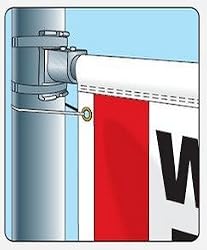 Pole bracket assemblies Extra self-locking nylon flag mounting straps