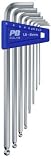 PB Ball point hex key sets for hexagon socket screws (long type) sizes: 1.5-6 (Metric)