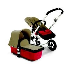 Buy Bugaboo Cameleon Complete Stroller, Base Color: Red ,Color: Sand Best Price.
