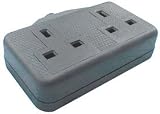 Review Skytronic  / MSB47W 2 gang 13A rubber extension socket, White/black - bulk
