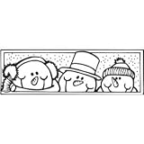 SNOWMEN BORDER STAMP Papercraft, Scrapbooking (Source Book)