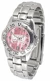 Western Kentucky Hilltoppers Ladies Sport Watch with Steel Band and Mother of Pearl Dial