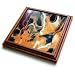 Florene Digital Contemporary - Blaze Of Orange - Trivets