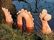 Junior-Nessie, terracotta, 3-teilig