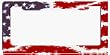 USA Patriotic #2 License Plate Frame (Made of Plastic)