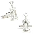 Sterling Corkscrew Cufflinks - Connoisseur Themed Formal Wear - Cufflinks