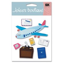 Jolee's Boutique Themed Ornate Stickers-Airplane 