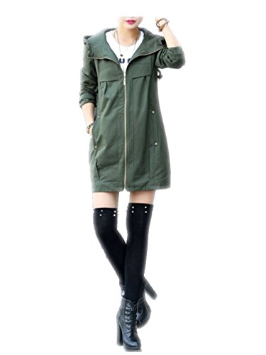 うんきい コート レディース アウター ジャケット ジャンパー 秋 冬 丈長め スタイリッシュ おしゃれ 長袖 ミリタリー ロング スタンドネック 可愛い トレンド コーデ 選べる 全3カラー