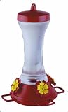 Opus Durable 20 oz. Tempered Clear Glass Hummingbird Feeder, Clean and Easy Filling