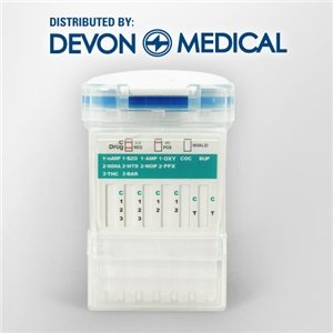 Devon Medical 12 Panel Integrated E-Z Split Key Cup Drug Test - AMP, BAR, BUP, BZO, COC, mAMP, MTD, OPI, OXY, PPX, THC and MDMA/Ecstacy (1 Test)