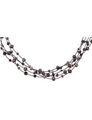 Genuine IceCarats Designer Jewelry Gift Sterling Silver 18" Fw Cul Multi Pearl & Gen. 5-5.5Mm/6-6.5Mm/5-6Mm/7-8Mm/8-8.5Mm/8Mm/18" Freshwater Cultured Multi Color Pearl Genuine Smoky Quartz Necklace 18" Fw Cul Multi Pearl & Gen In Sterling Silver