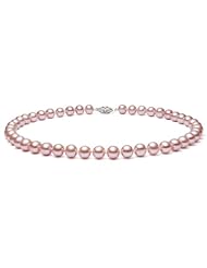PremiumPearl 8.5-9.5mm Pink Freshwater Pearl Necklace AA+ Quality