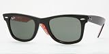 Ray-Ban Original Wayfarer Sunglasses Rb2140 1016 Crystal Green Black On Text Red Gl White