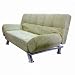 ORE International Modern Style Microfiber Futon Sofa Bed, Sage Green