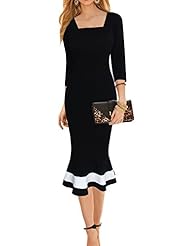 Square Neck Mermaid Cotton Bodycon Dress 