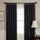 Review SmartBargains  / Two 100% Cotton Twill Tab Top Insulated Panels, 95 in Set, Black