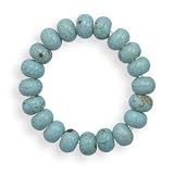 Dyed Rondell Bead Stretch Bracelet