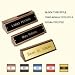 Walnut Desk Holder with Card Slot and Fixed Black/Brass Custom Name Plate (COS086992)