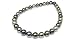 13 x 13.7mm natural multicolor Black Tahitian south sea cultured pearl round necklace 17
