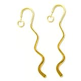 Gold Plated Metal Bookmark - Fun Craft Beading Project 3.35 Inches (X2)