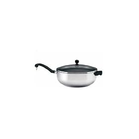 Farberware Classic 11-Inch 6-Quart Covered Chef's Pan with Nonstick Interior, Stainless... by Farberware