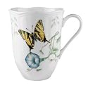 Lenox Butterfly Meadow Bone Porcelain Tiger Swallowtail Mug