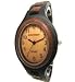Tense Wood Watch - Natural Solid Hypoallergenic Dark Sandalwood Bracelet Watch L7301DS