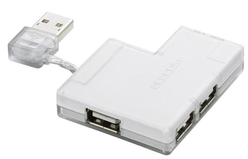 ELECOM U2H-F4SWH �R���p�N�g�^�C�v 4�|�[�g USB2.0�n�u