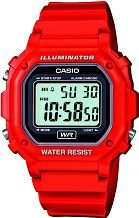 Casio F-108WHC-4AEF Mens Red Chronograph Watch