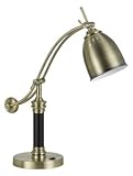 IMAGE OF Cal BO-2203TB Tuscola - One Light Adjustable Desk Lamp, Antique Brass Finish