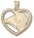 St Louis New Ram Logo Heart Charm/Pendant -14K/10K, Stainless Steel or Gold Plated
