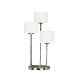 Kenroy Home Matrielle 28 Inch Table Torchiere In A Brushed Steel Finish With White Frosted... by Kenroy Home