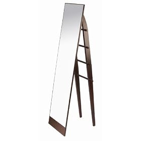 Umbra Trellis Floor Mirror with Towel Ladder Stand- Espresso