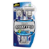 Schick Quattro Razors Disposable of 3)