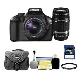2013 Online Camera Stores : Canon EOS Rebel T3 EF-S 18-55mm IS II + EF-S 55-250mm f/4-5.6 IS II Deluxe Lens Kit Sale