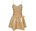 Glitter Mesh Tea-Length Formal XXXL GOLD