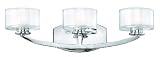 Hinkley Lighting 5593CM Chrome Meridian Contemporary / Modern Three Light Up Lighting 21 Wide Bathroom Fixture from the Meridian Collection