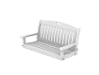 51" Recycled Earth-Friendly Cape Cod Outdoor Patio Chain Swing - White