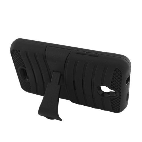 HW ASCEND PLUS/881C BLACK SKIN CASE HYBRID CASE BLACK Stand